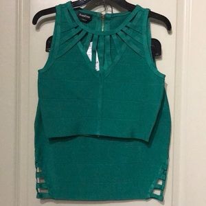 Two piece skirt and top set